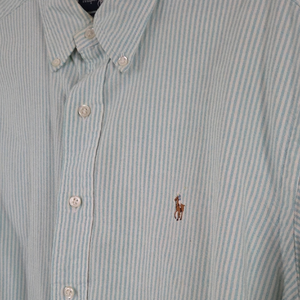 Ralph Lauren Mint Striped Button Down Shirt
